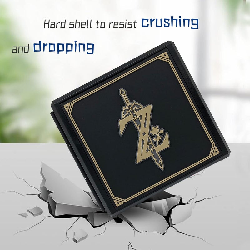 doepeBAE Switch Game Card Case - Portable Hard Shell Storage with 12 Card Slots (Z Black) - Image 4